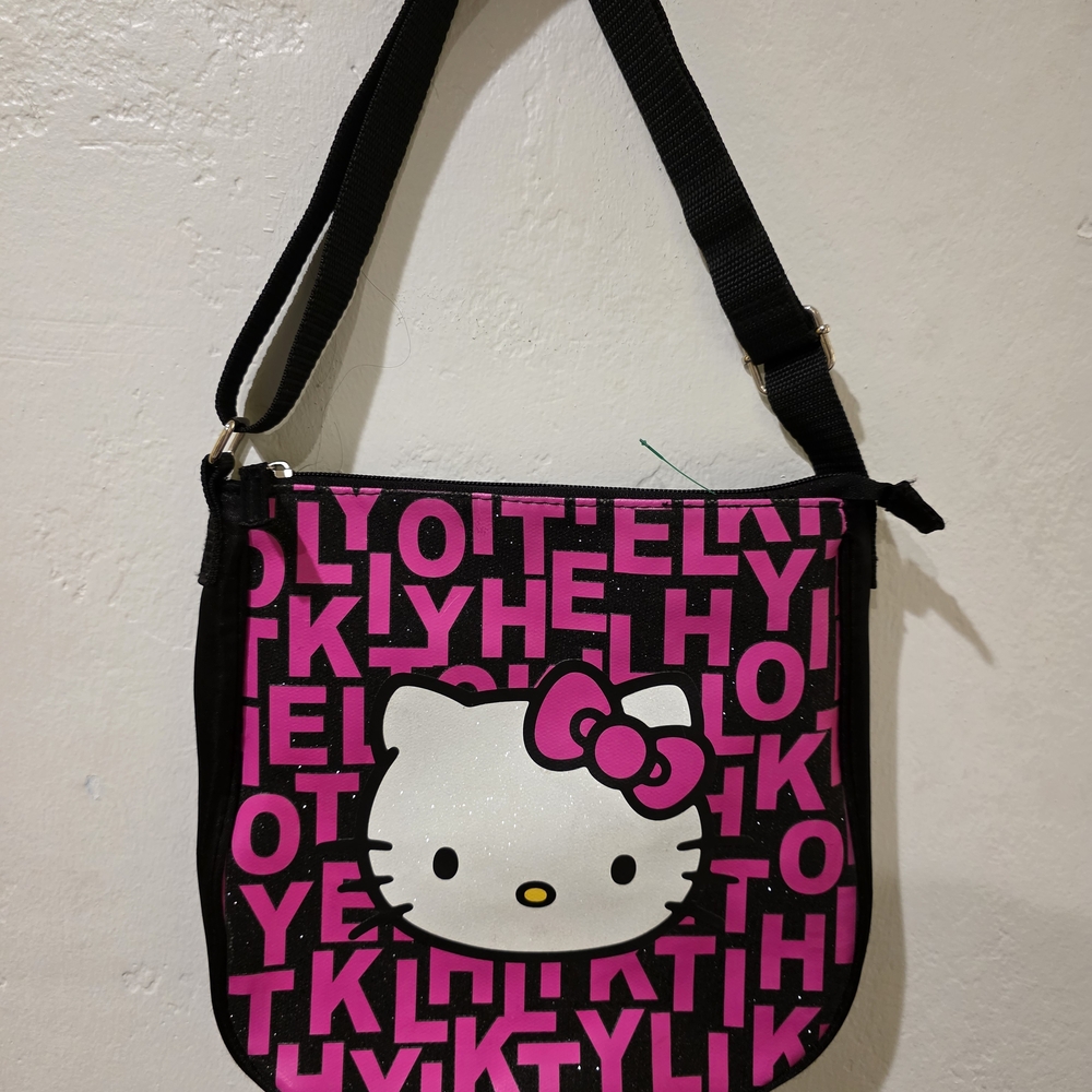 Hello Kitty Black and Pink Shoulder Bag